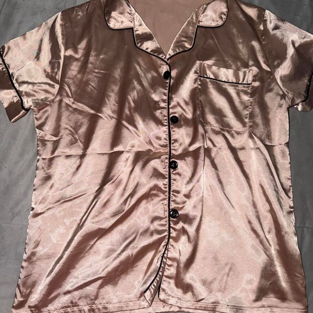 No-brand Women's Pink and Brown Pajamas